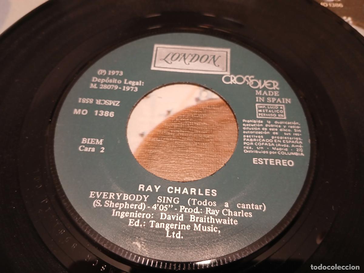 Discos de vinilo: Ray Charles &ndash; Come Live With Me- (1973) single - Foto 3