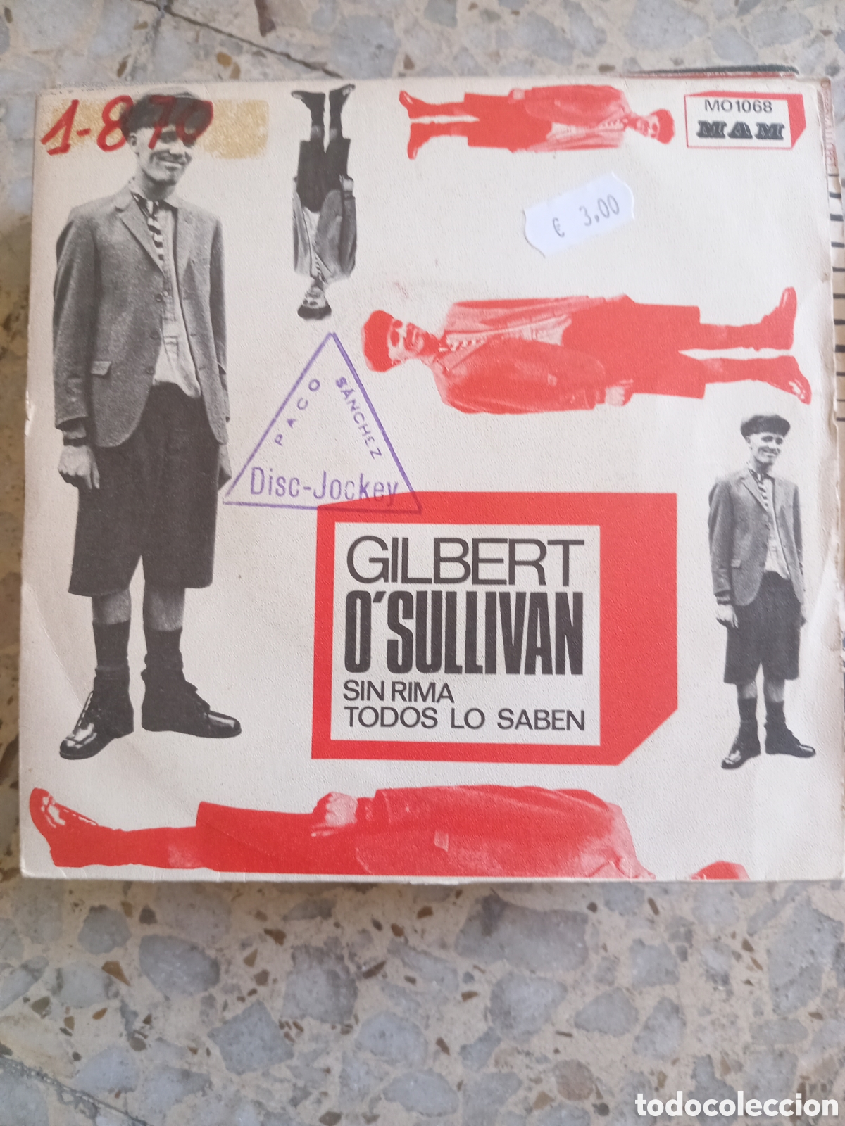 Discos de vinilo: SGL GILBERT O&acute;SULLIVAN SIN RIMA 1970 PROMO - Foto 1