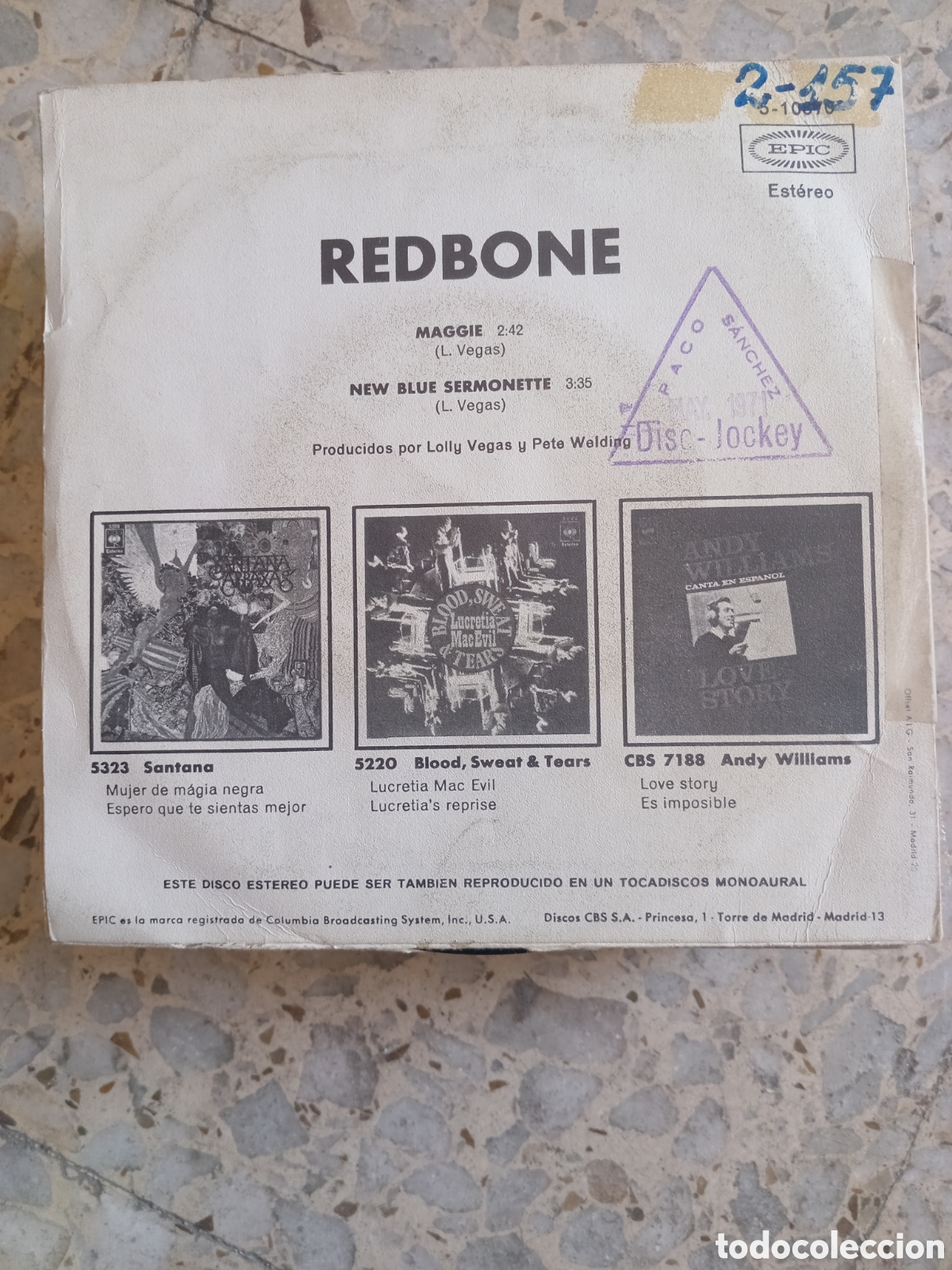 Discos de vinilo: SGL REDBONE MAGGIE 1970 - Foto 2
