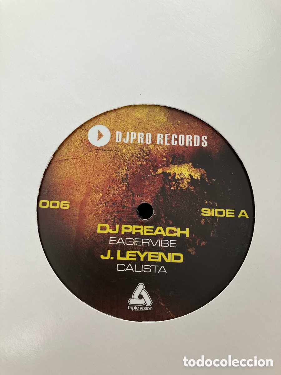Discos de vinilo: DJ Preach - Eagervibe / J. Leyend - Calista - Foto 2