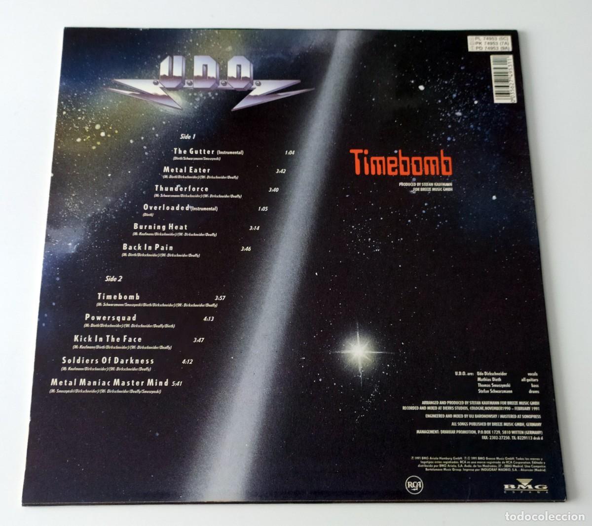 Discos de vinilo: LP U.D.O. - TIMEBOMB - Foto 2