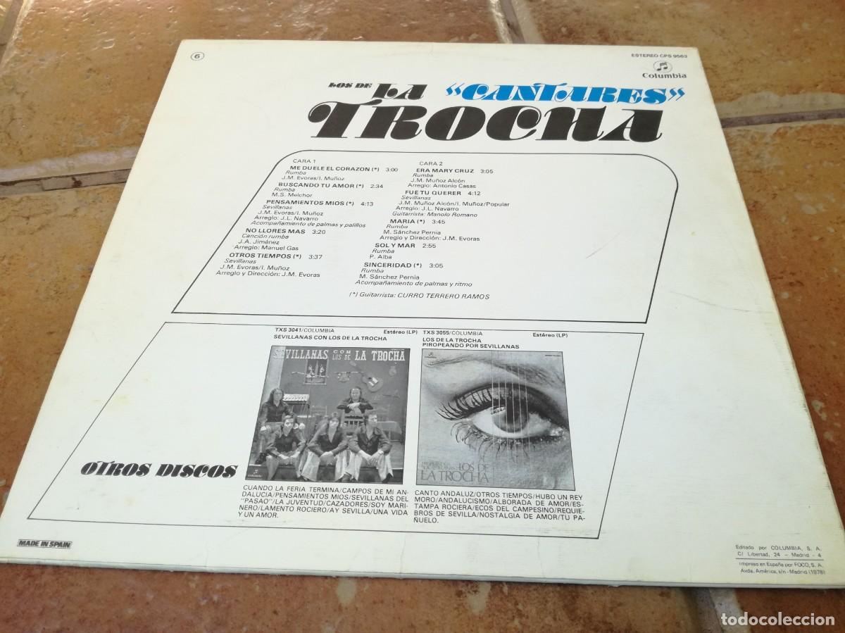 Discos de vinilo: LOS DE LA TROCHA - CANTARES-ORIGINAL 1978 - Foto 2