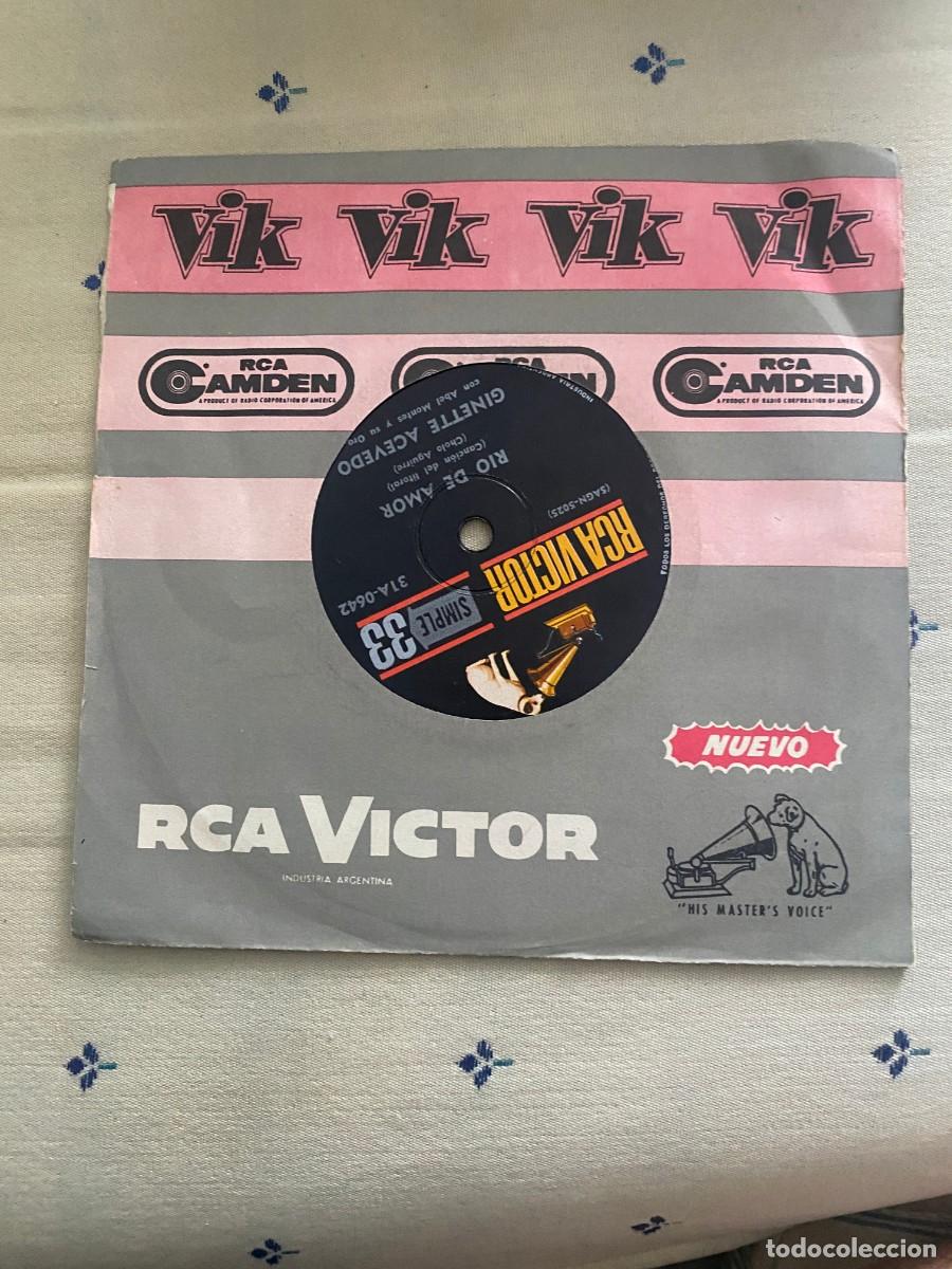 Discos de vinilo: SINGLE GINETTE ACEVEDO - RIO DE AMOR - Foto 1