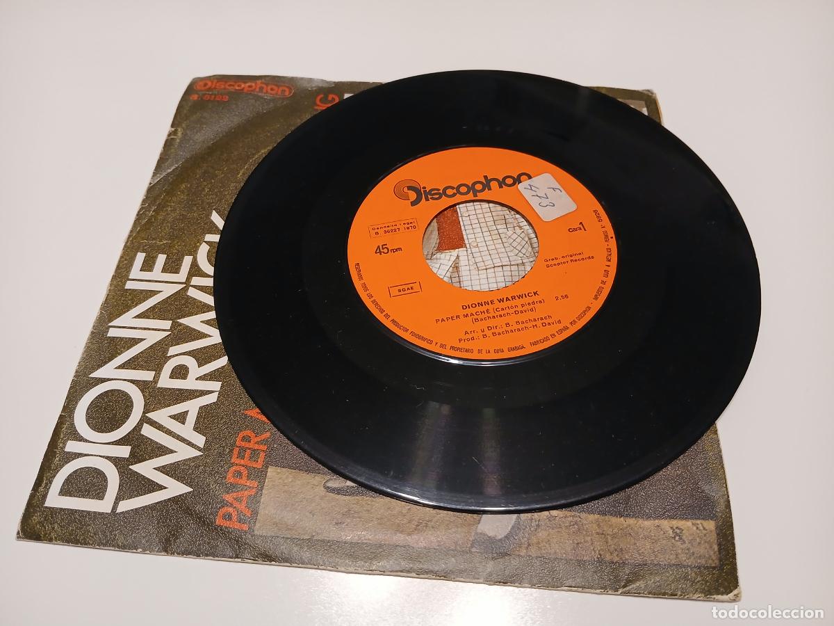 Discos de vinilo: Dionne Warwick &ndash; Paper Mach&eacute;- (1970) single - Foto 4