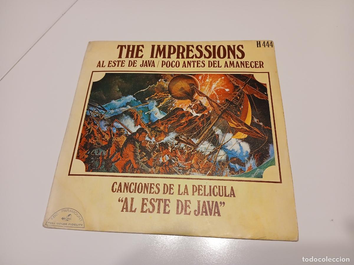 Discos de vinilo: The Impressions -Al este de Java / Poco antes del amanecer- (1969) single - Foto 1