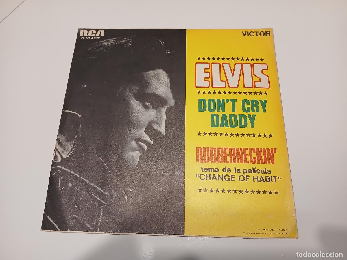 Discos de vinilo: Elvis Presley -Dont cry daddy- (1969) single - Foto 2