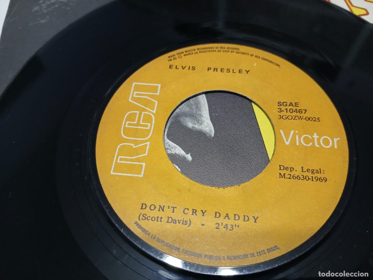 Discos de vinilo: Elvis Presley -Dont cry daddy- (1969) single - Foto 5