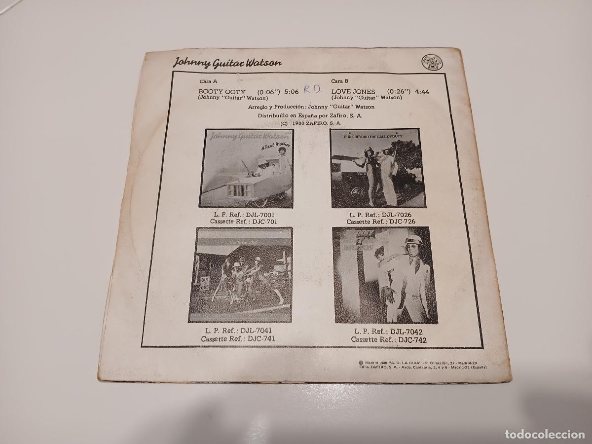 Discos de vinilo: Johnny Guitar Watson &ndash; Booty Ooty- (1980) single - Foto 5