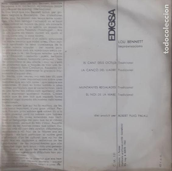 Discos de vinilo: Improvisacions - Lou Bennett - Foto 2