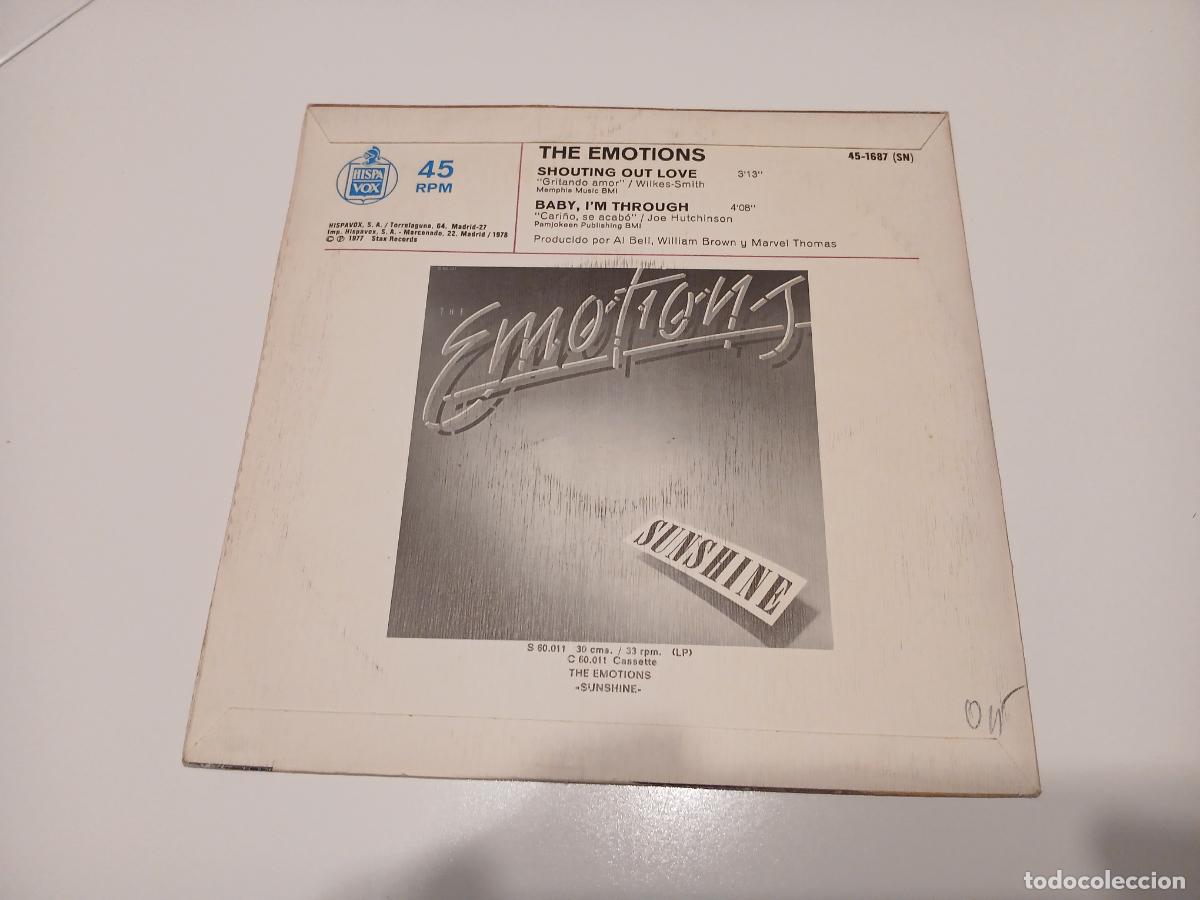 Discos de vinilo: The Emotions &ndash; Shouting Out Love- (1978) single - Foto 2