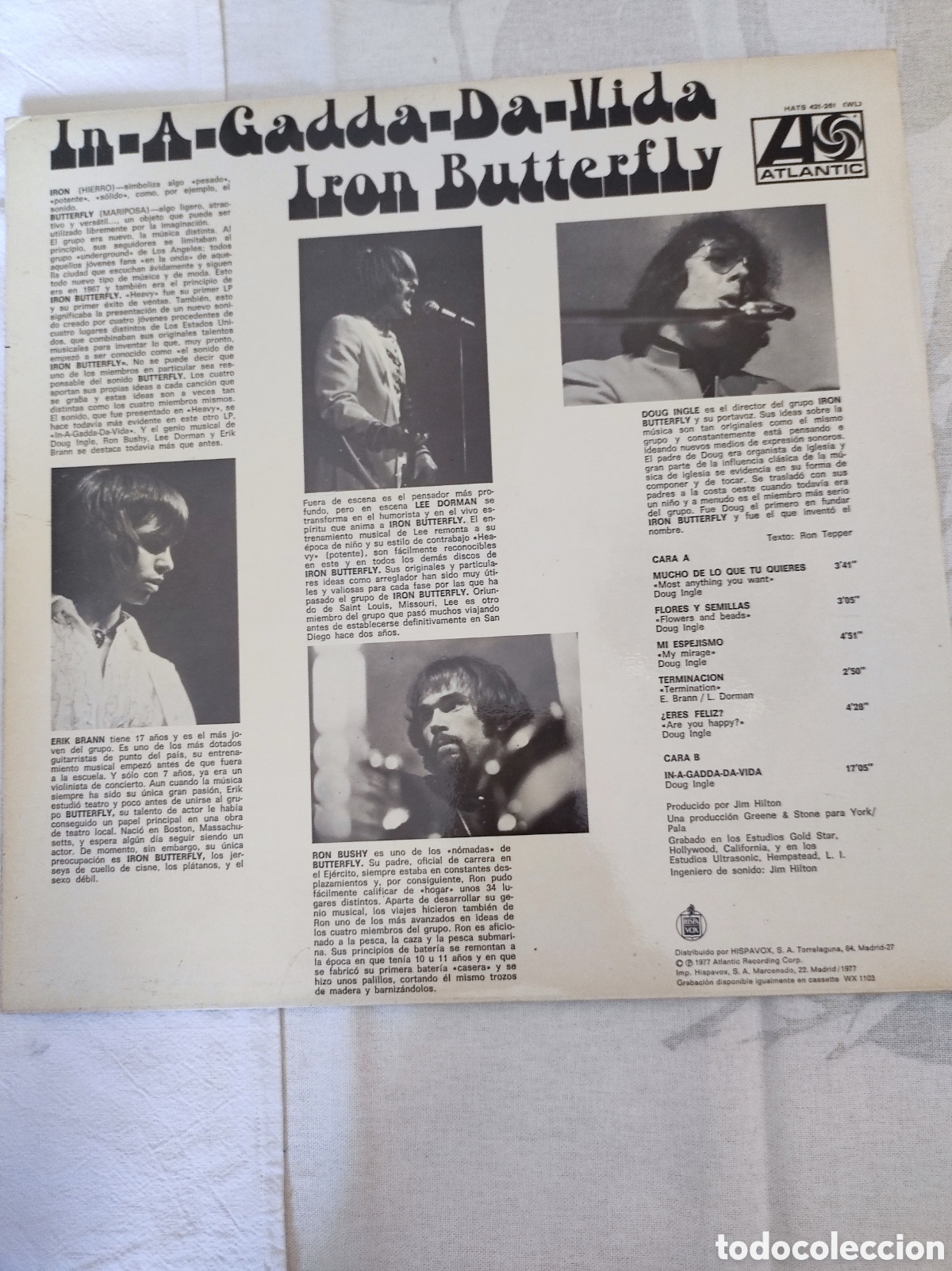 Discos de vinilo: IRON BUTTERFLY - IN A GADDA DA VIDA - Foto 2