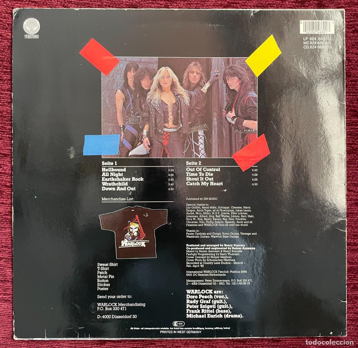 Discos de vinilo: Warlock &ndash; Hellbound. - Foto 2