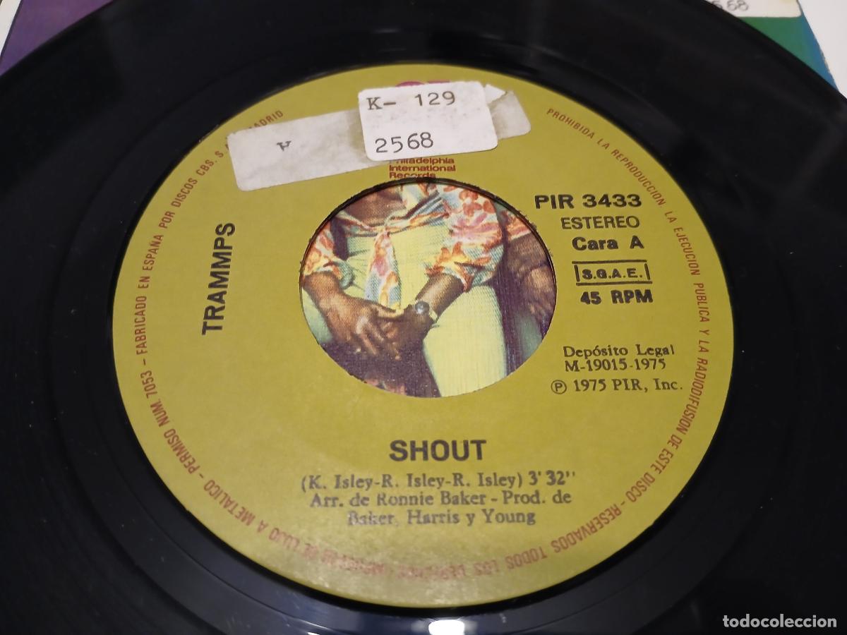 Discos de vinilo: Trammps &ndash; Shout- (1975) single - Foto 2
