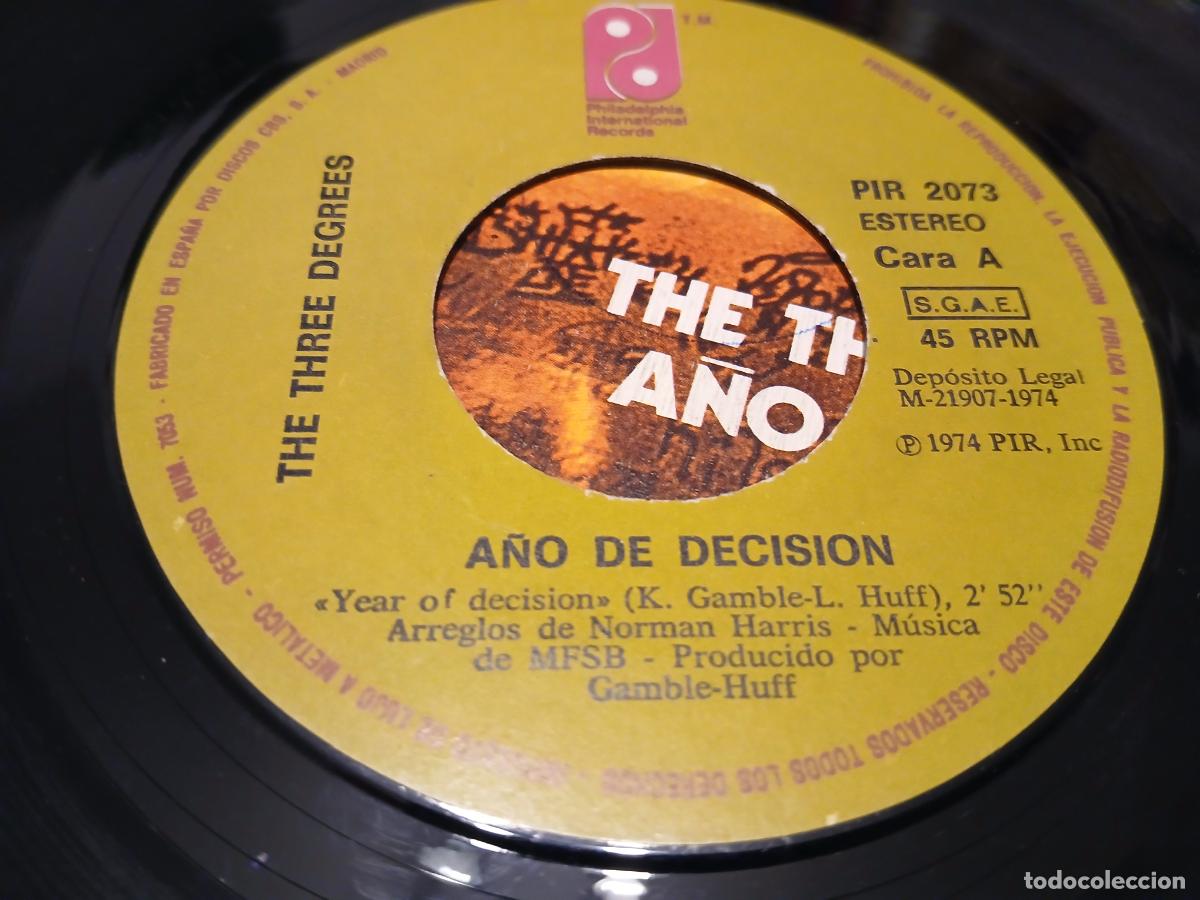 Discos de vinilo: The Three Degrees &ndash; A&ntilde;o De Decision- (1974) single - Foto 5