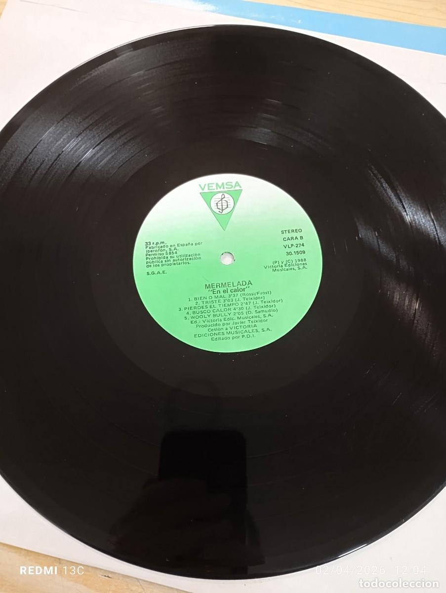 Discos de vinilo: LP - MERMELADA - EN EL CALOR - VEMSA 1988 - Foto 4