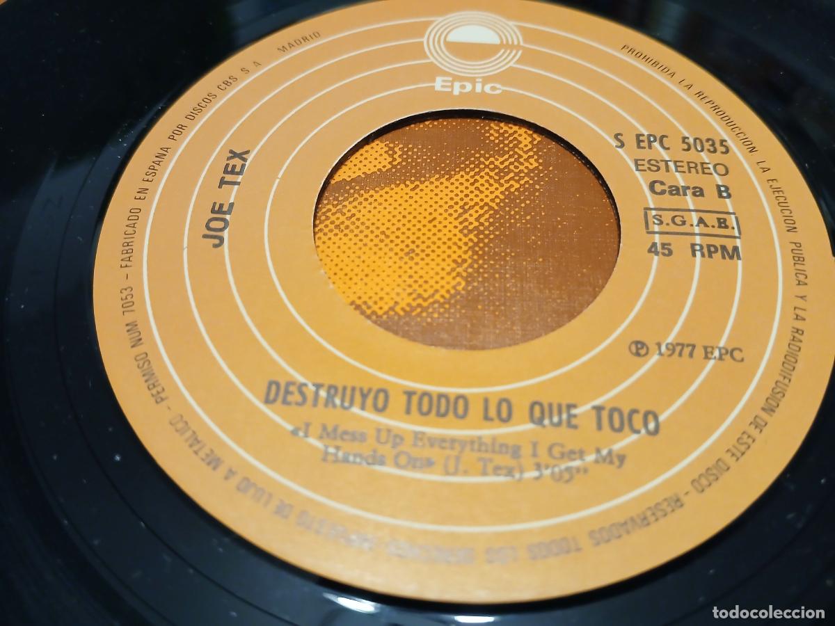 Discos de vinilo: Joe Tex -No bailare mas- (1977) single - Foto 2