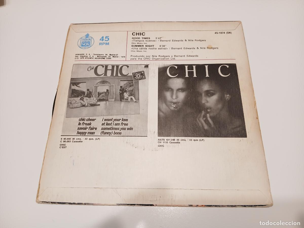 Discos de vinilo: Chic -Good Times- (1979) single - Foto 5