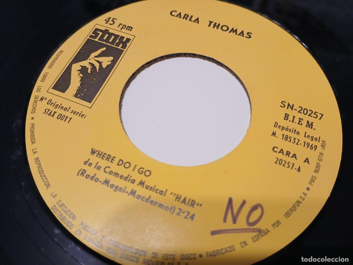 Discos de vinilo: Carla Thomas &ndash; Where Do I Go- (1969) single - Foto 5