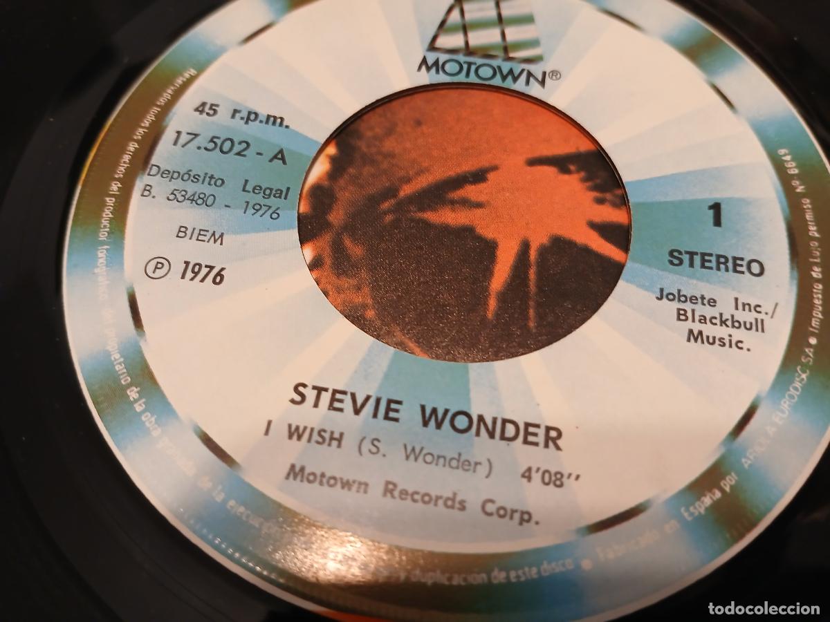 Discos de vinilo: Stevie Wonder -I wish- (1976) single - Foto 3