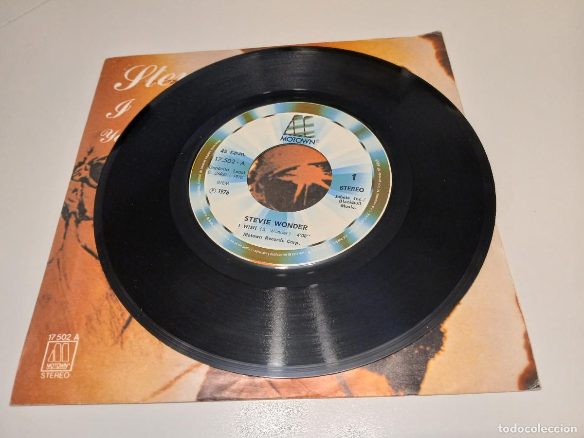 Discos de vinilo: Stevie Wonder -I wish- (1976) single - Foto 4