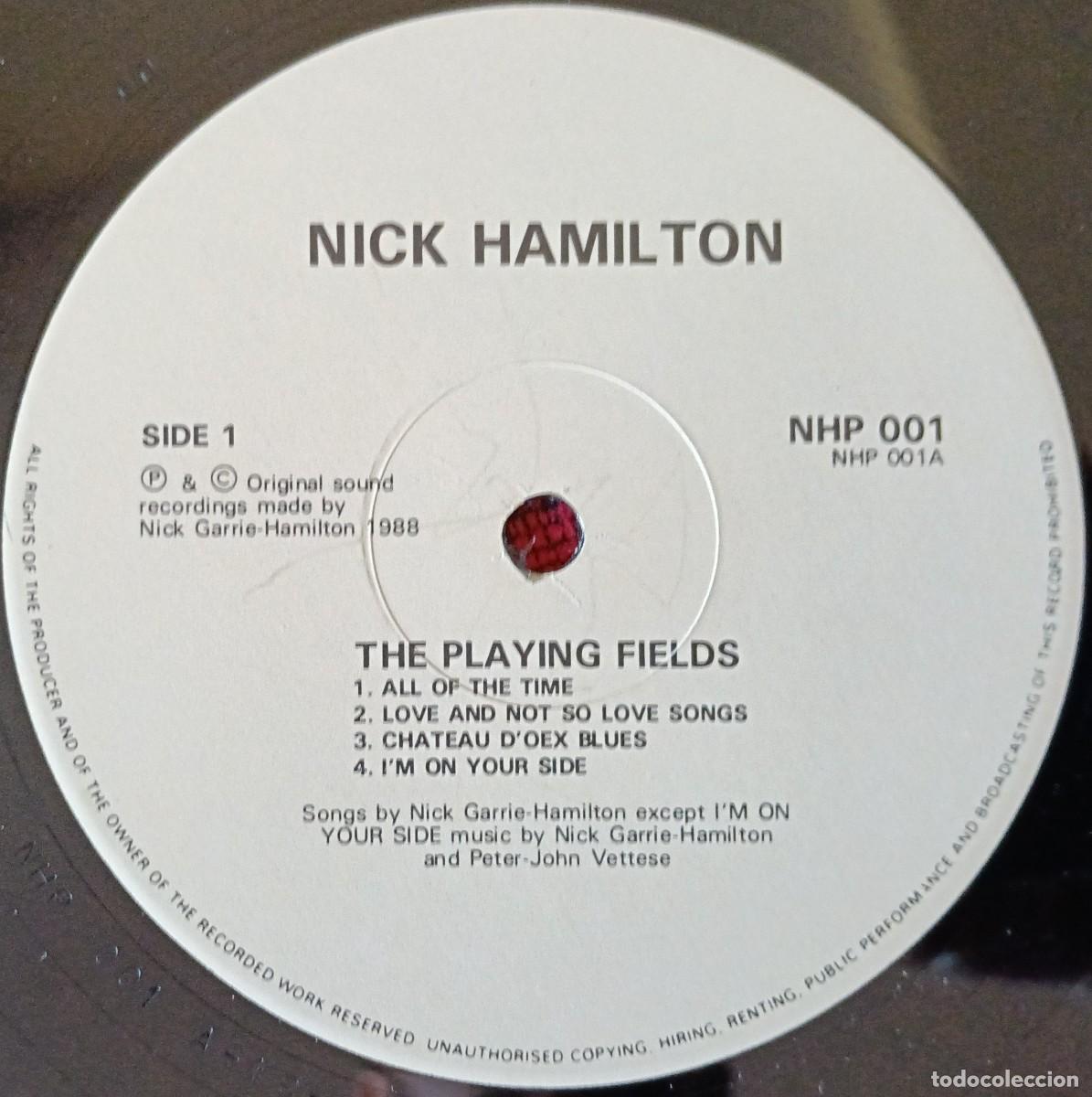 Discos de vinilo: NICK HAMILTON ** The Playing Fields ** VINILO LP UK 1988 - Foto 3