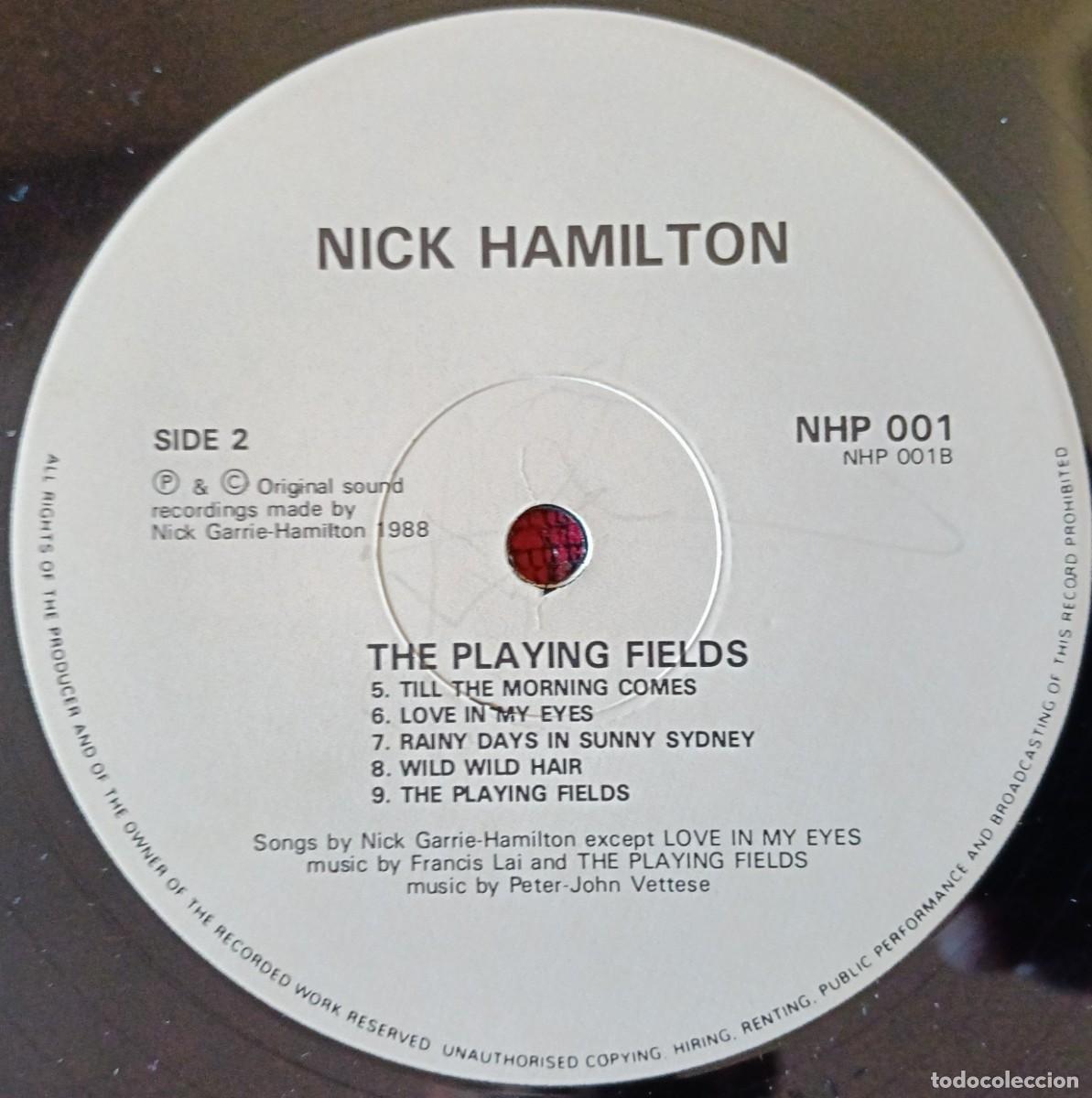 Discos de vinilo: NICK HAMILTON ** The Playing Fields ** VINILO LP UK 1988 - Foto 4