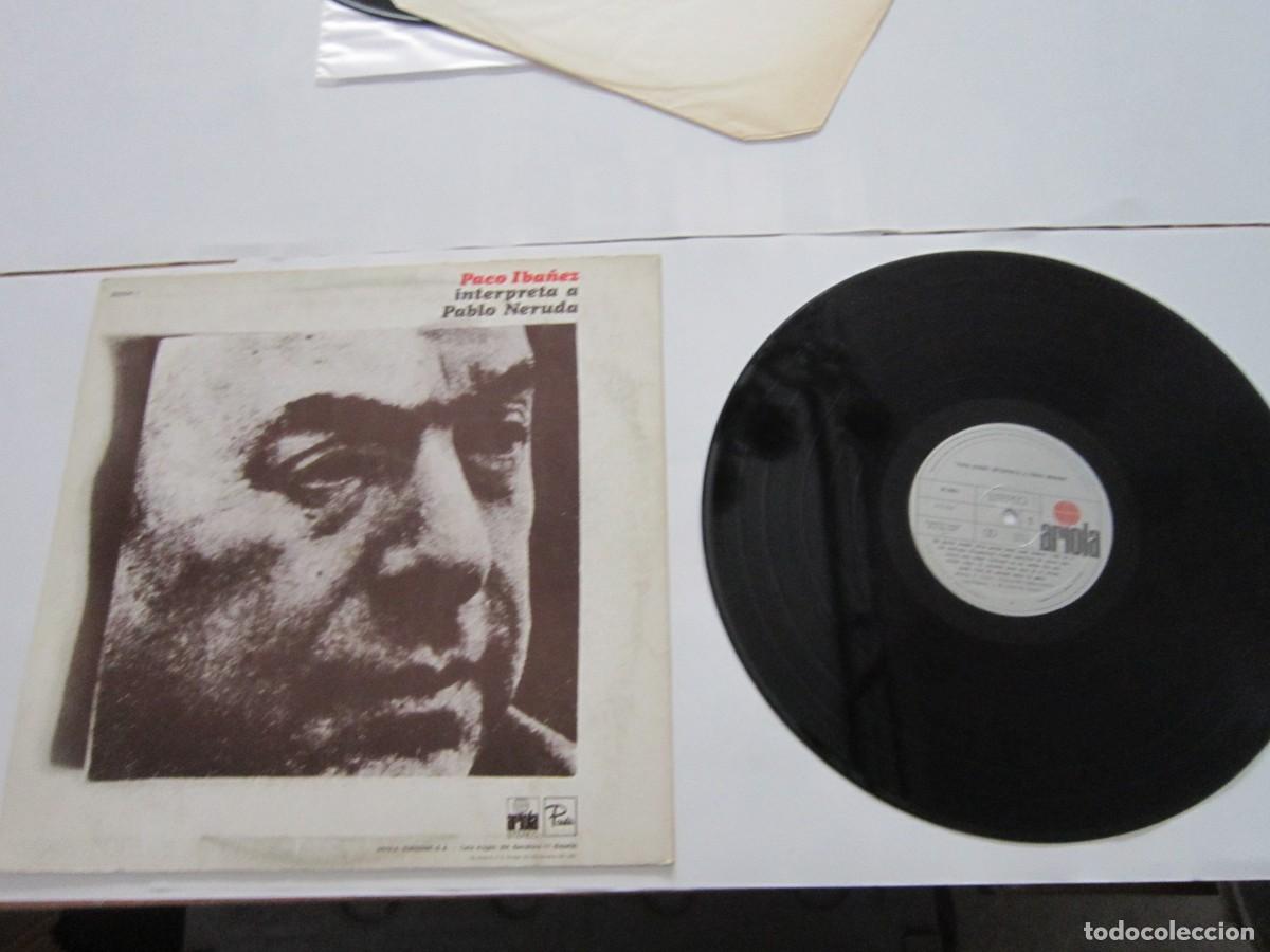 Discos de vinilo: CUARTETO CEDR&Oacute;N INTERPRETA A RAUL GONZ&Aacute;LEZ TU&Ntilde;&Oacute;N. PACO IBA&Ntilde;EZ INTERPRETA A PABLO NERUDA LP INSERT - Foto 2