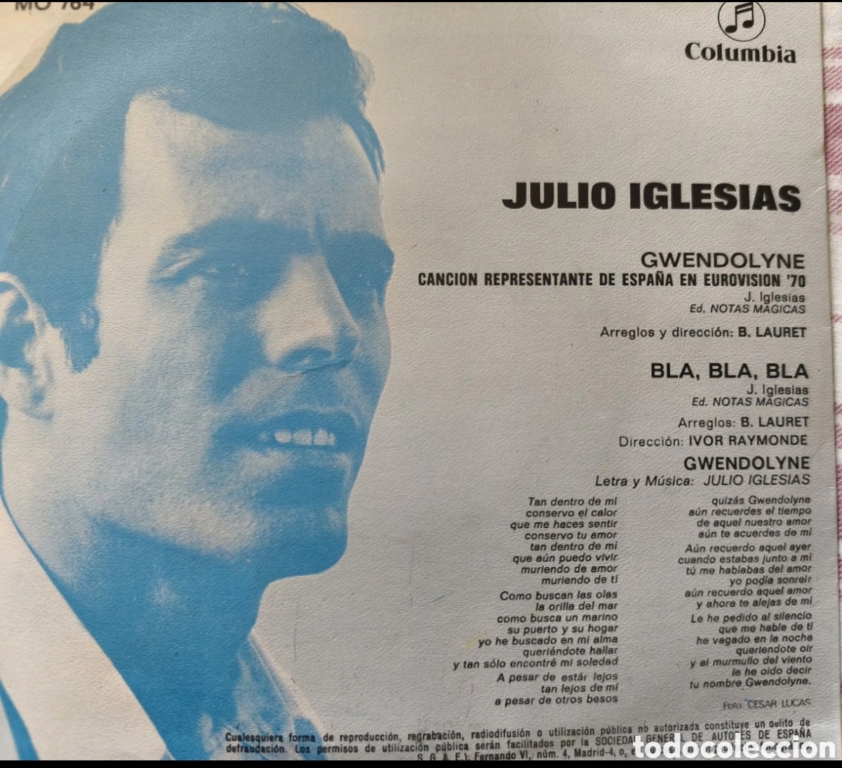 Discos de vinilo: Gwendolyne, Julio Iglesias - Foto 2