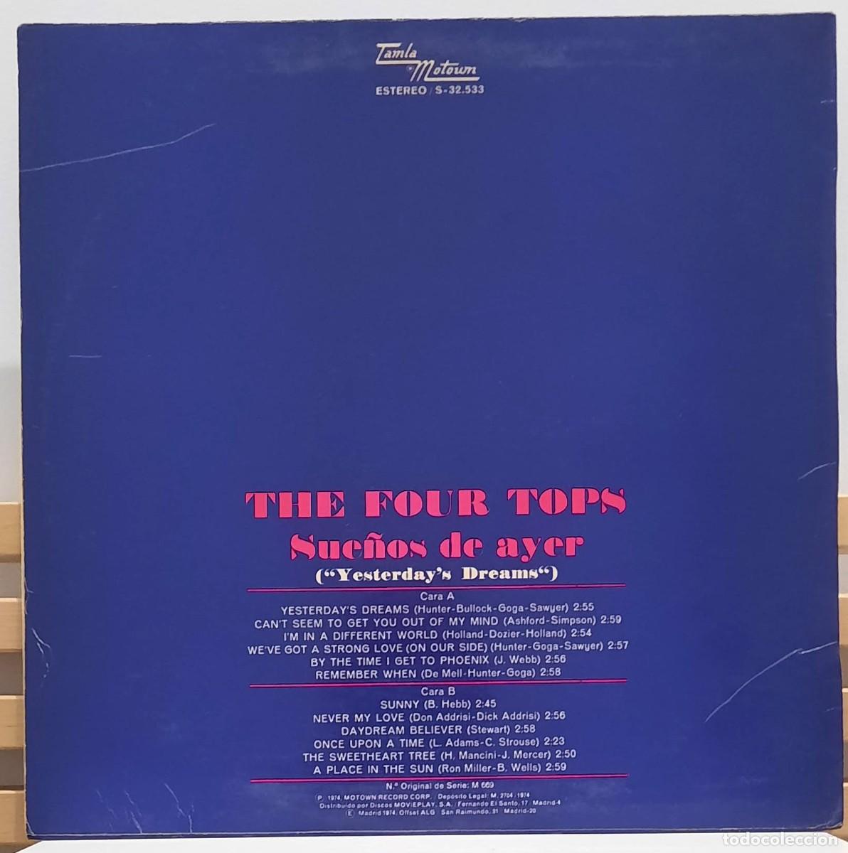 Discos de vinilo: THE FOUR TOPS &middot;&middot;&middot; Yesterdays Dreams - (LP) - Foto 2