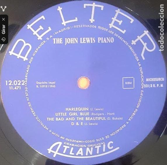 Discos de vinilo: The John Lewis Piano - John Lewis - Foto 3