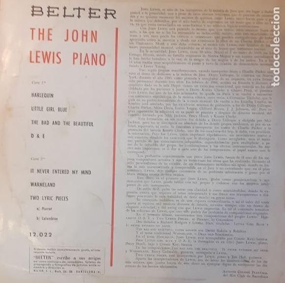 Discos de vinilo: The John Lewis Piano - John Lewis - Foto 2