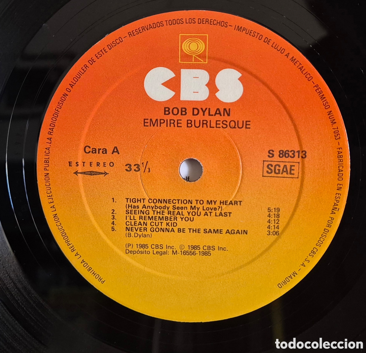 Discos de vinilo: Bob Dylan &ndash; Empire Burlesque Lp spain - Foto 6