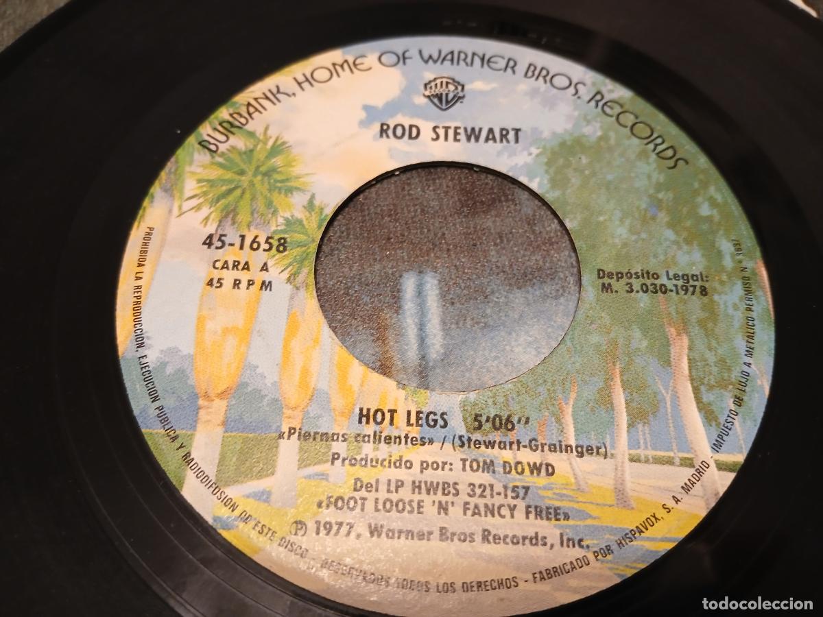 Discos de vinilo: Rod Stewart -Hot legs- (1978) single - Foto 2