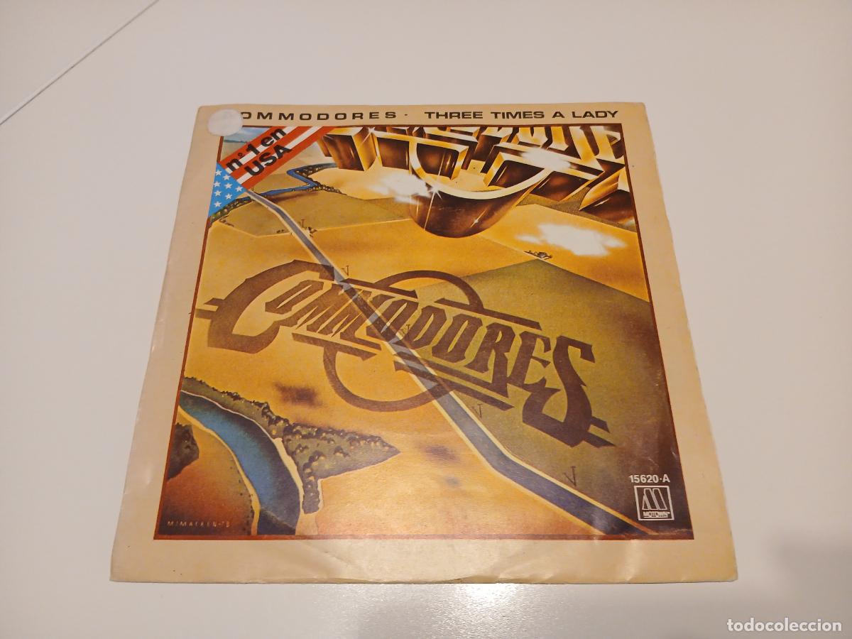 Discos de vinilo: Commodores -Three times a lady / Fire girl- (1978) single - Foto 1