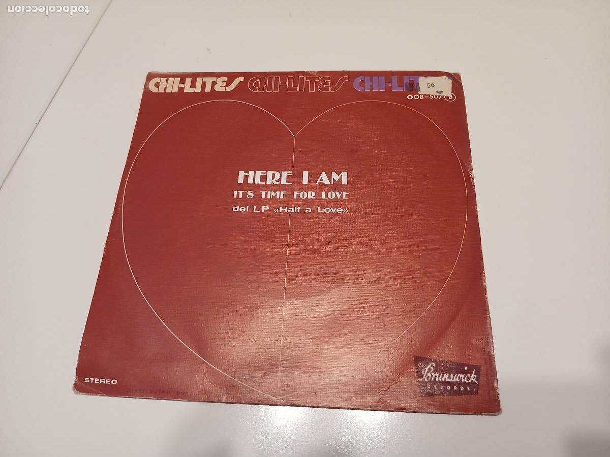 Discos de vinilo: Chi-Lites -Here i am- (1975) single - Foto 5