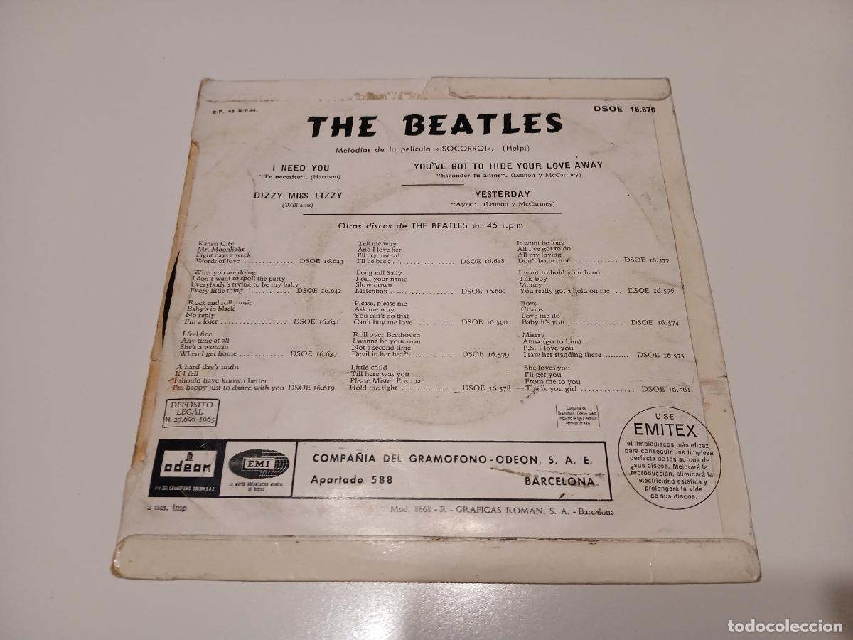 Discos de vinilo: The Beatles -Yesterday- (1965) single - Foto 5