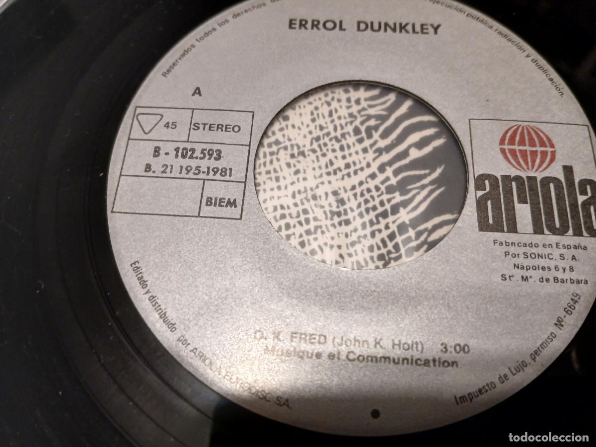 Discos de vinilo: Errol Dunkley &ndash; O.K. Fred- (1981) single - Foto 3