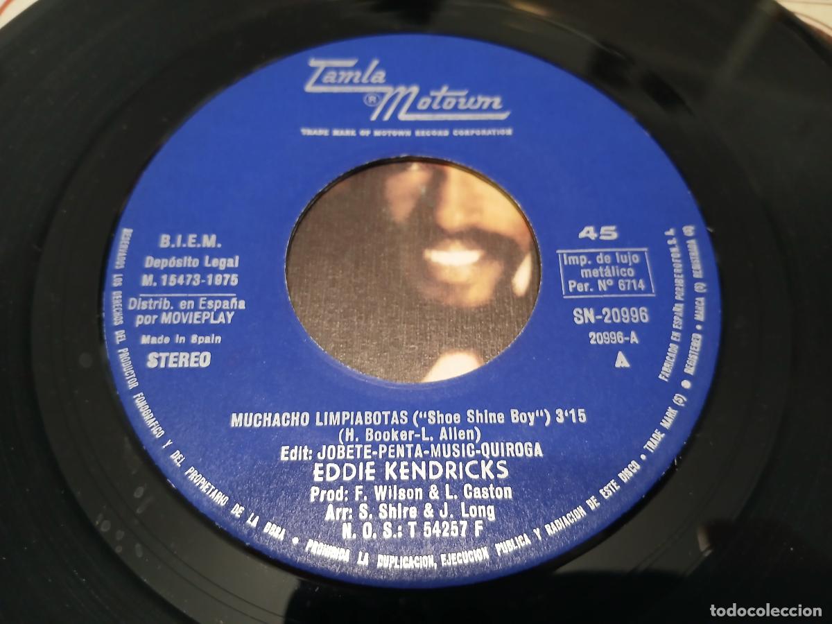 Discos de vinilo: Eddie Kendricks &ndash; Muchacho Limpiabotas- (1975) single - Foto 2