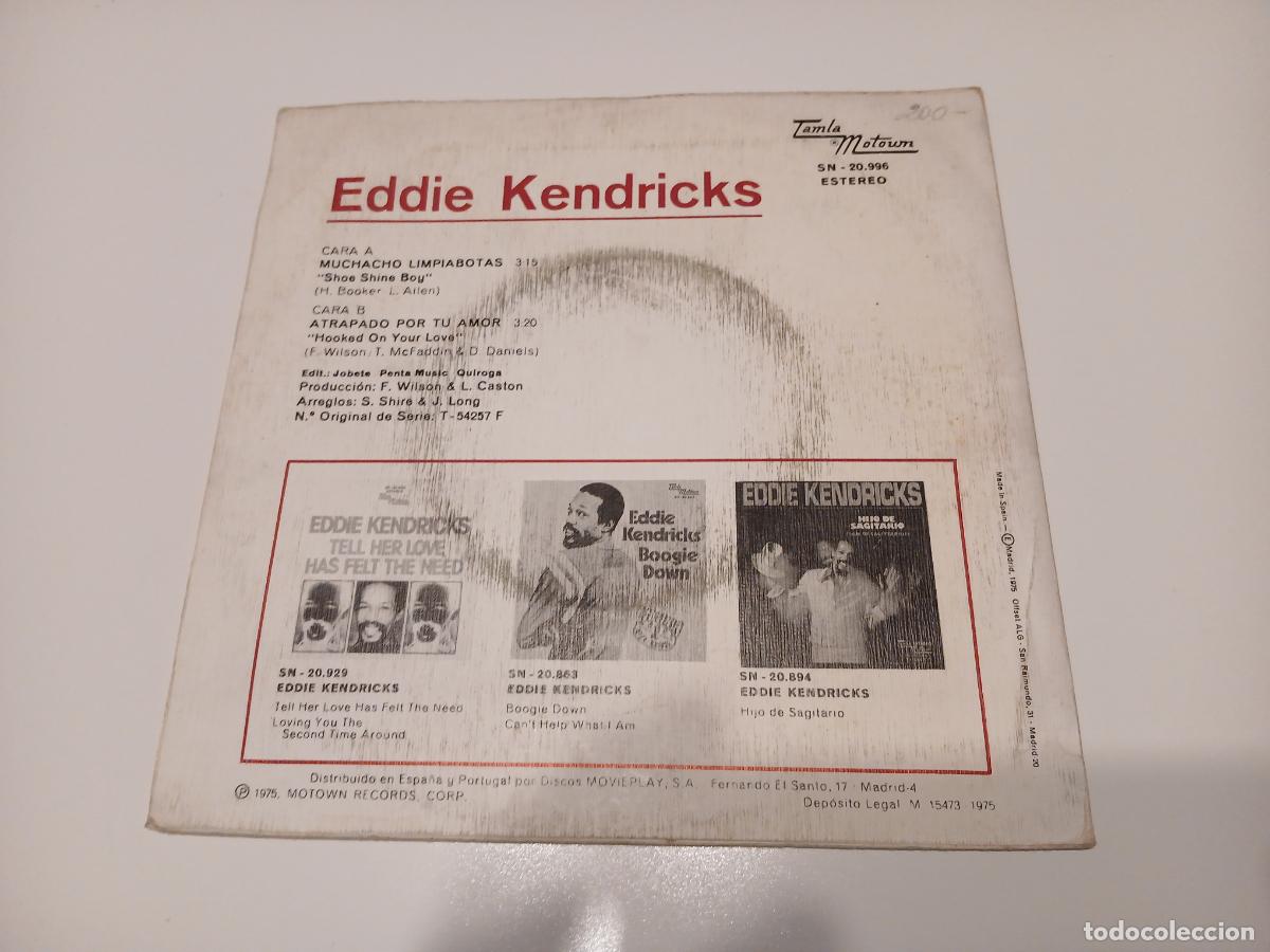 Discos de vinilo: Eddie Kendricks &ndash; Muchacho Limpiabotas- (1975) single - Foto 5