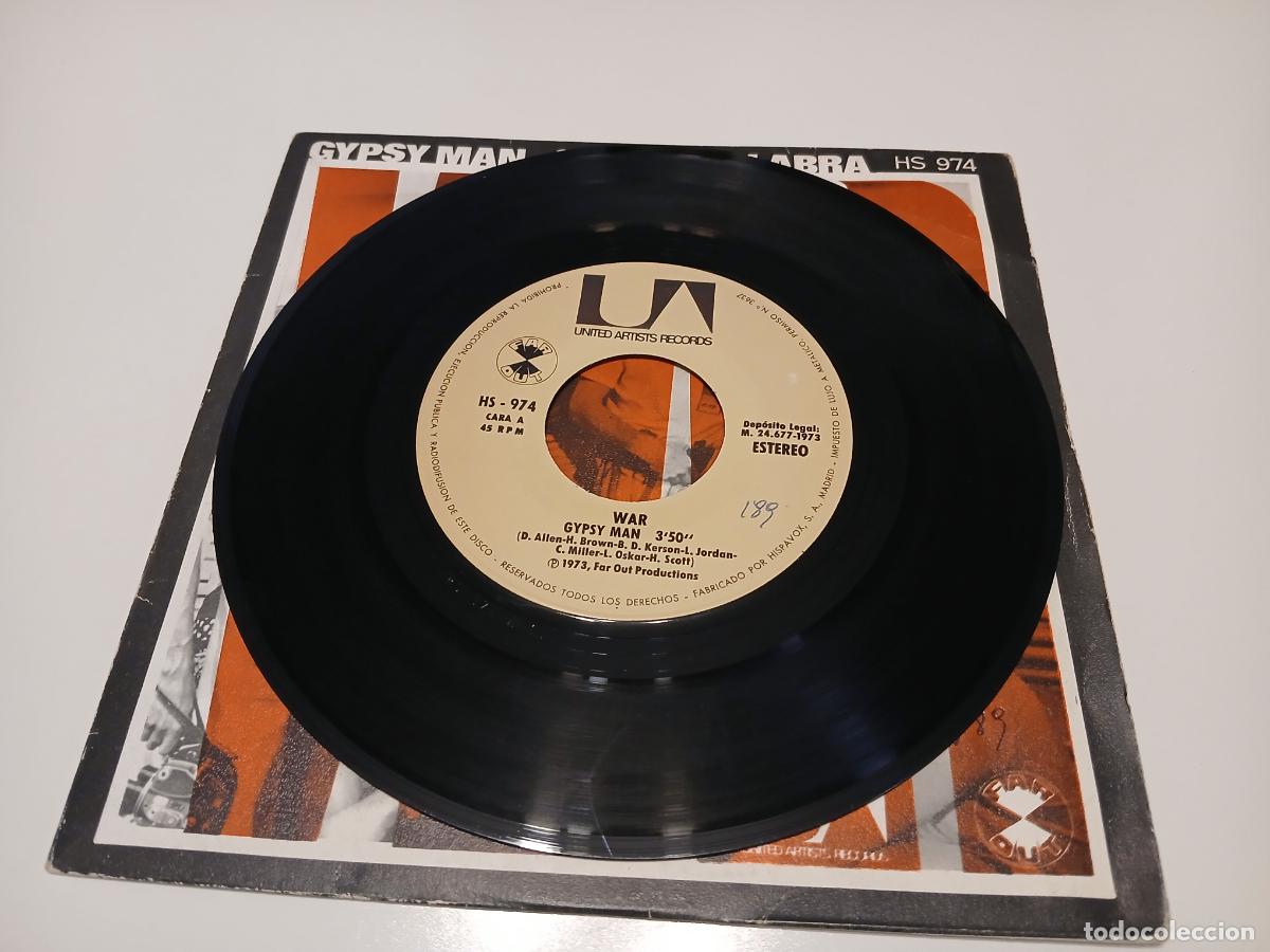 Discos de vinilo: War &ndash; Gypsy Man / Cede La Palabra- (1973) single - Foto 3