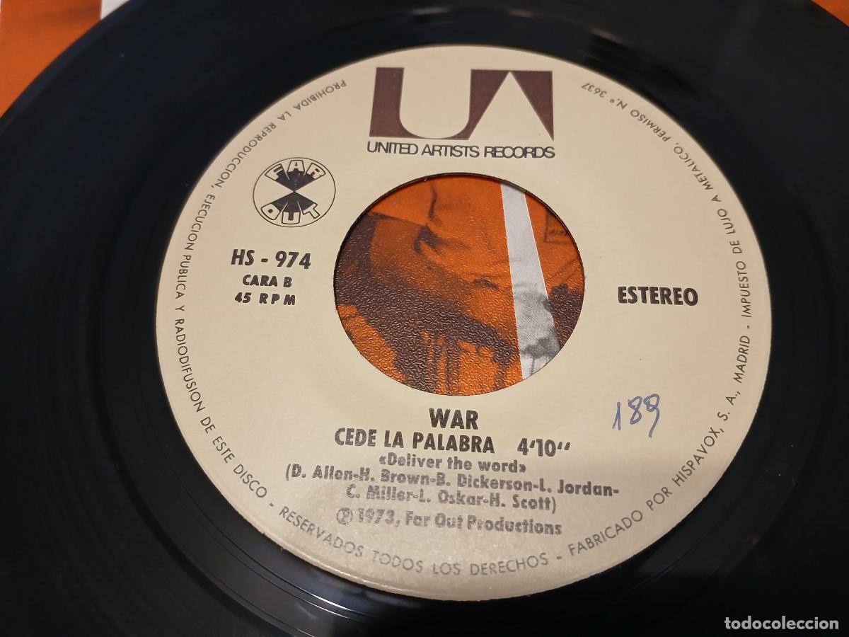 Discos de vinilo: War &ndash; Gypsy Man / Cede La Palabra- (1973) single - Foto 5