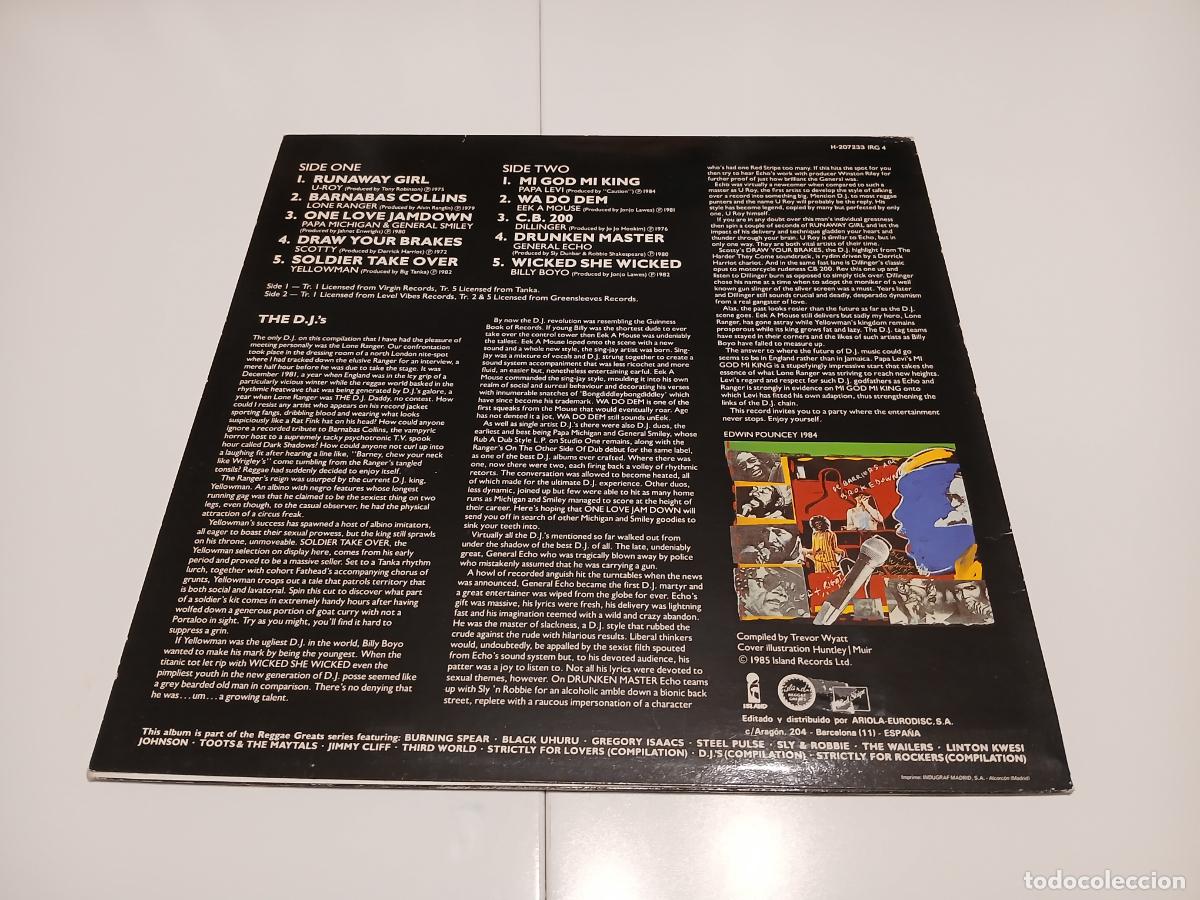 Discos de vinilo: Vinilo recopilatorio Reggae Greats -DJs- (1985) - Foto 5