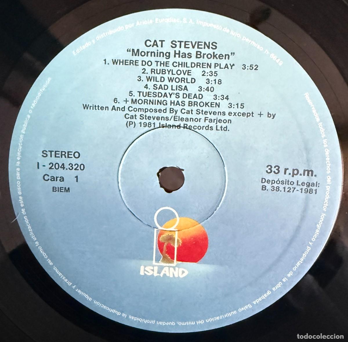 Discos de vinilo: Cat Stevens &lrm;&ndash; Morning Has Broken. Disco vinilo. Edic. Spain. - Foto 3
