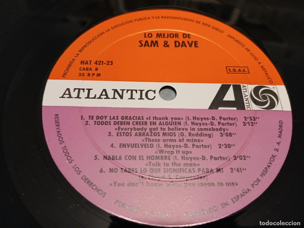 Discos de vinilo: Sam & Dave -Lo mejor de Sam & Dave- (1968) LP disco vinilo - Foto 2