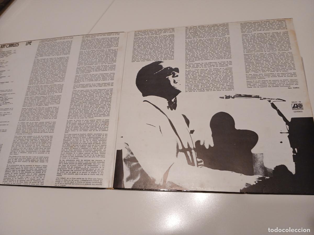 Discos de vinilo: Doble vinilo de Ray Charles -Live- (1973) LP disco vinilo - Foto 2
