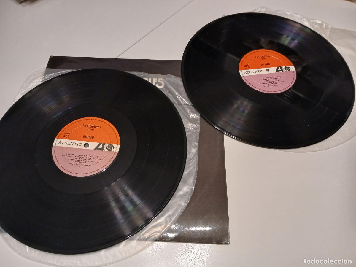 Discos de vinilo: Doble vinilo de Ray Charles -Live- (1973) LP disco vinilo - Foto 5