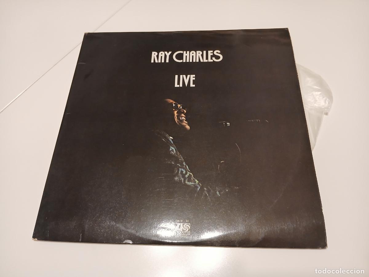 Discos de vinilo: Doble vinilo de Ray Charles -Live- (1973) LP disco vinilo - Foto 1