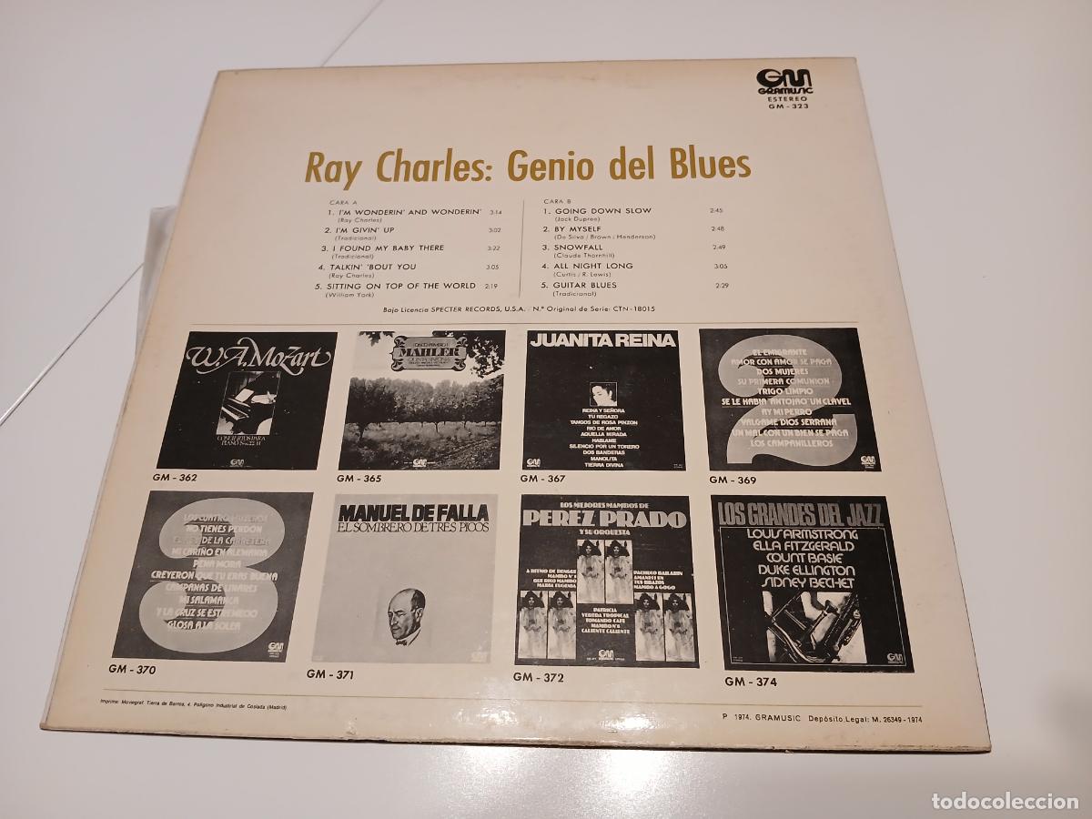 Discos de vinilo: Ray Charles -Genio del blues- LP disco vinilo - Foto 2