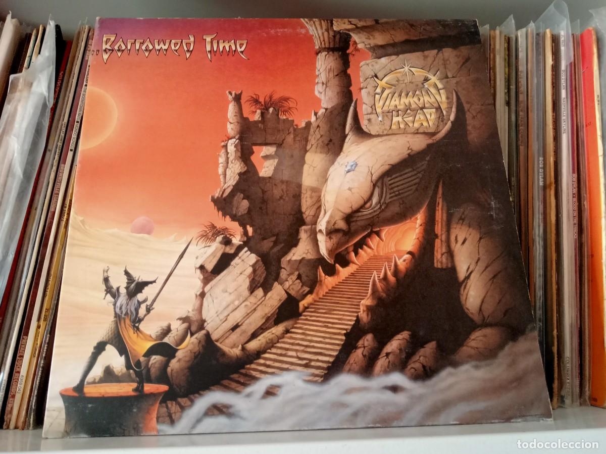 Discos de vinilo: Diamond Head &lrm;&ndash; Borrowed Time - lp Italy 1982 - Foto 1