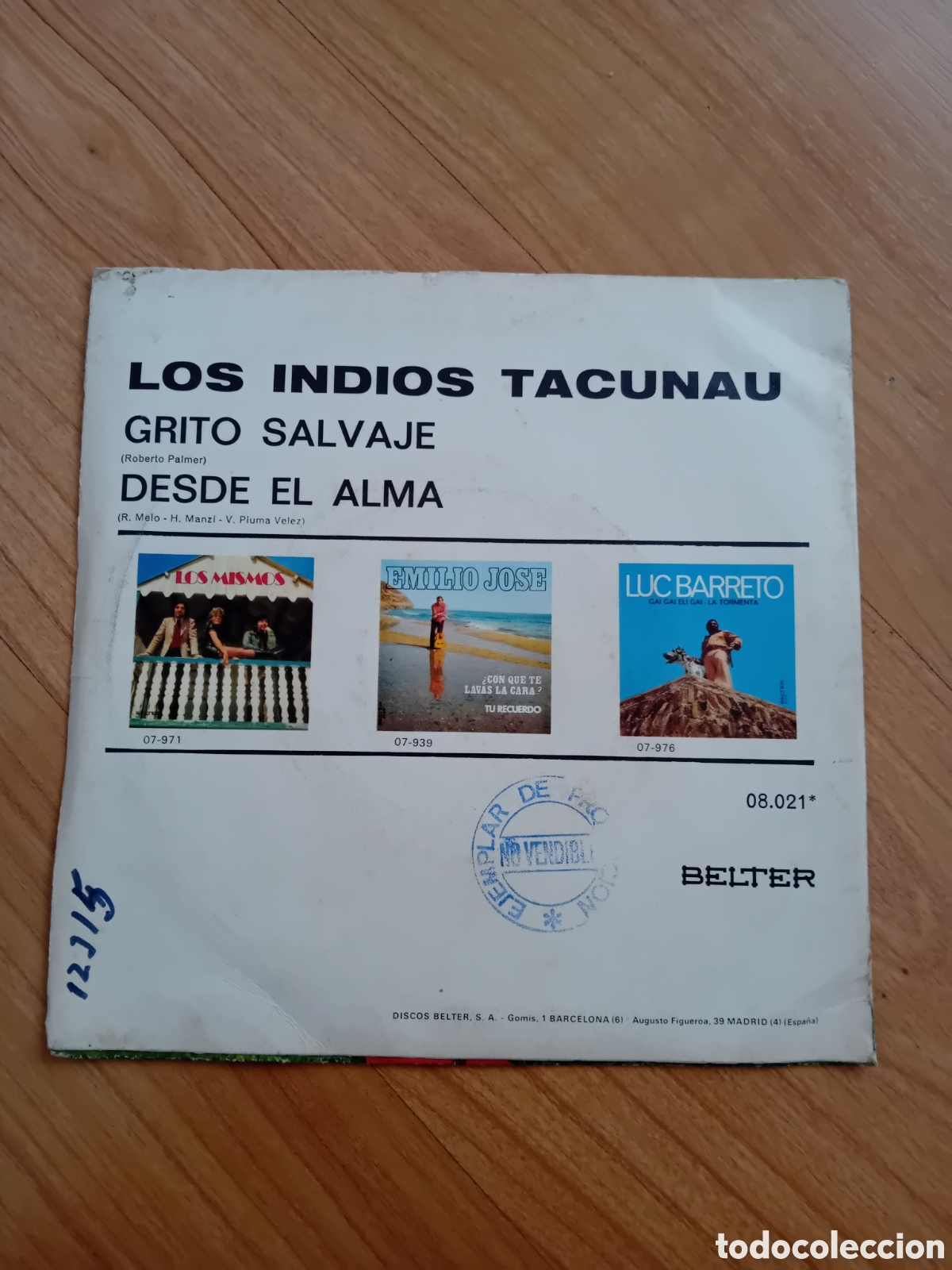 Discos de vinilo: LOS INDIOS TACUNAU. GRITO SALVAJE - Foto 2